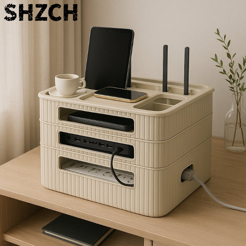 Cable Box Organizer - Scatola portaoggetti per router WiFi, supporto
