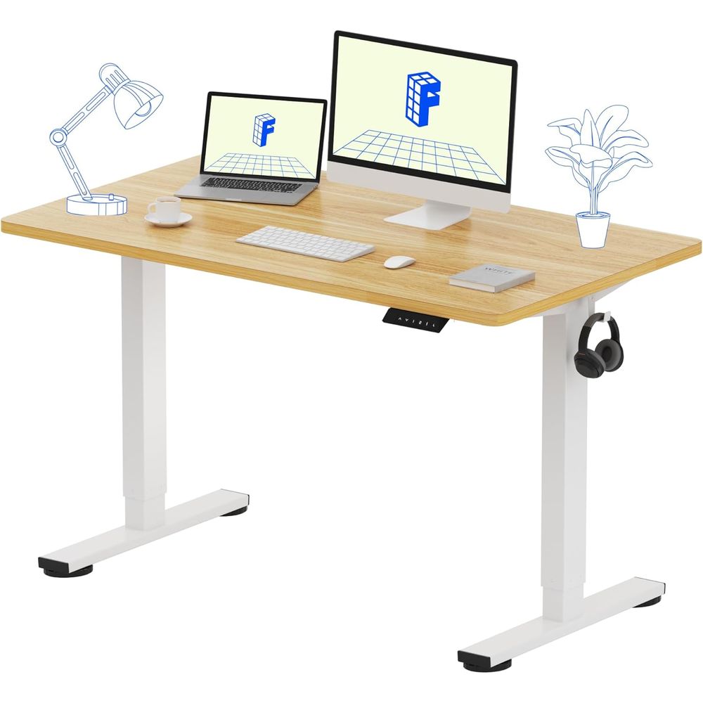 Desk Setup One Monitor - Scrivania Elettrica Regolabile in Altezza 48x24