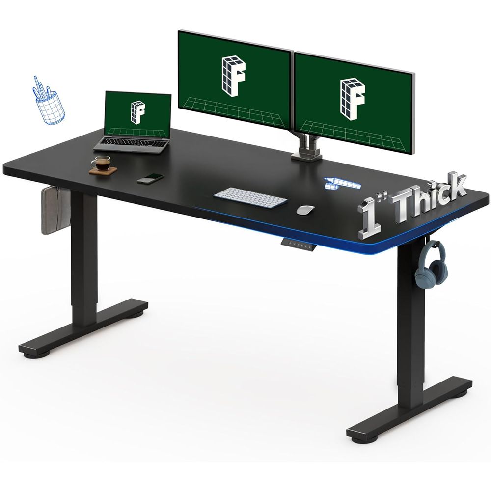 Desk Setup One Monitor - Scrivania Elettrica Regolabile in Altezza 60