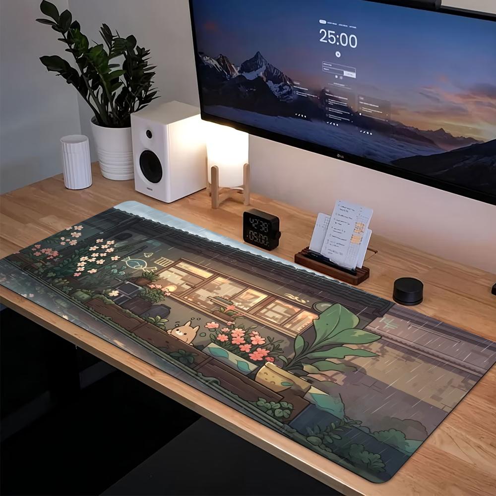 Desk Setup Pc And Laptop - Tappetino per Mouse da Gaming Esteso