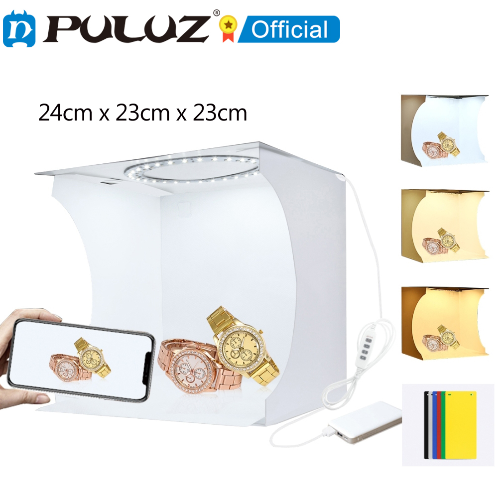 Desk Setup Background - PULUZ 23cm foto Mini Light Box