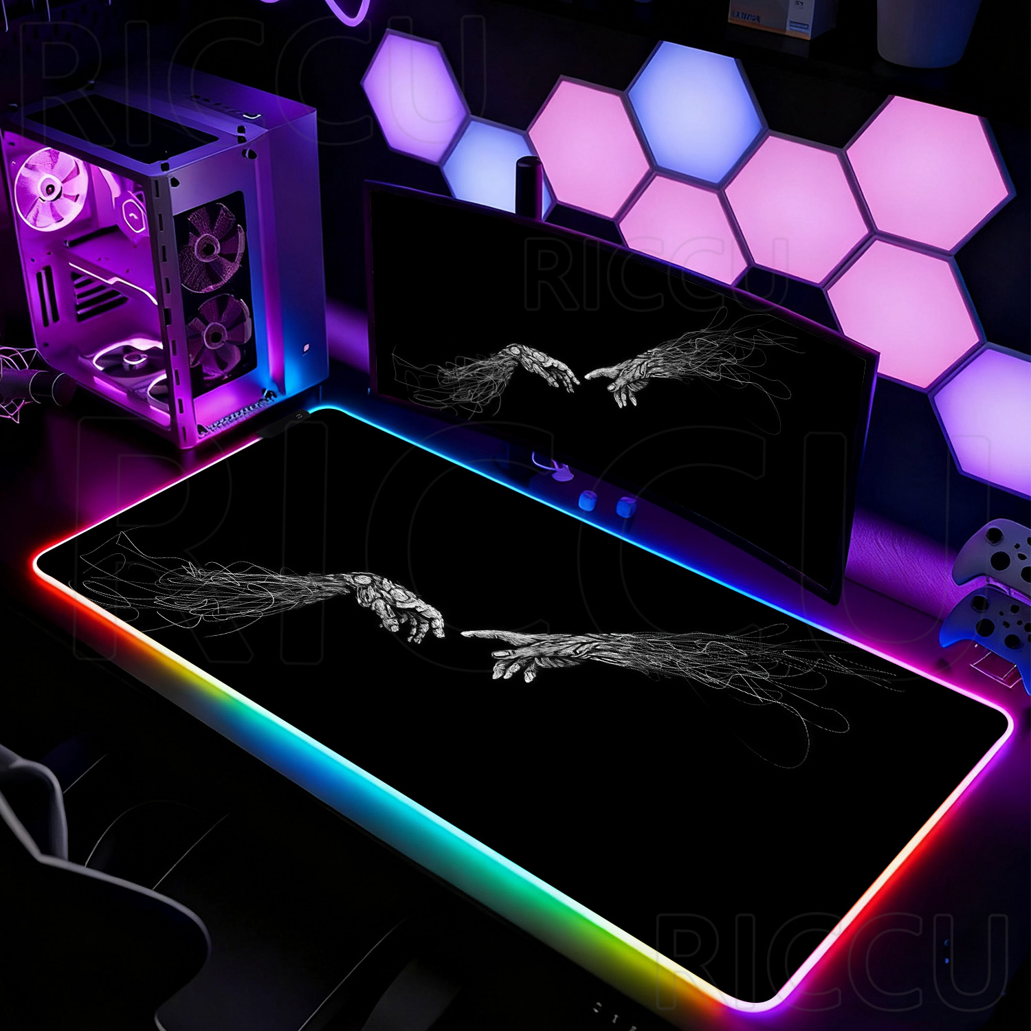 Tappetino per Mouse RGB XXL HD - Desk Setup Pc And Laptop recensione e prezzo