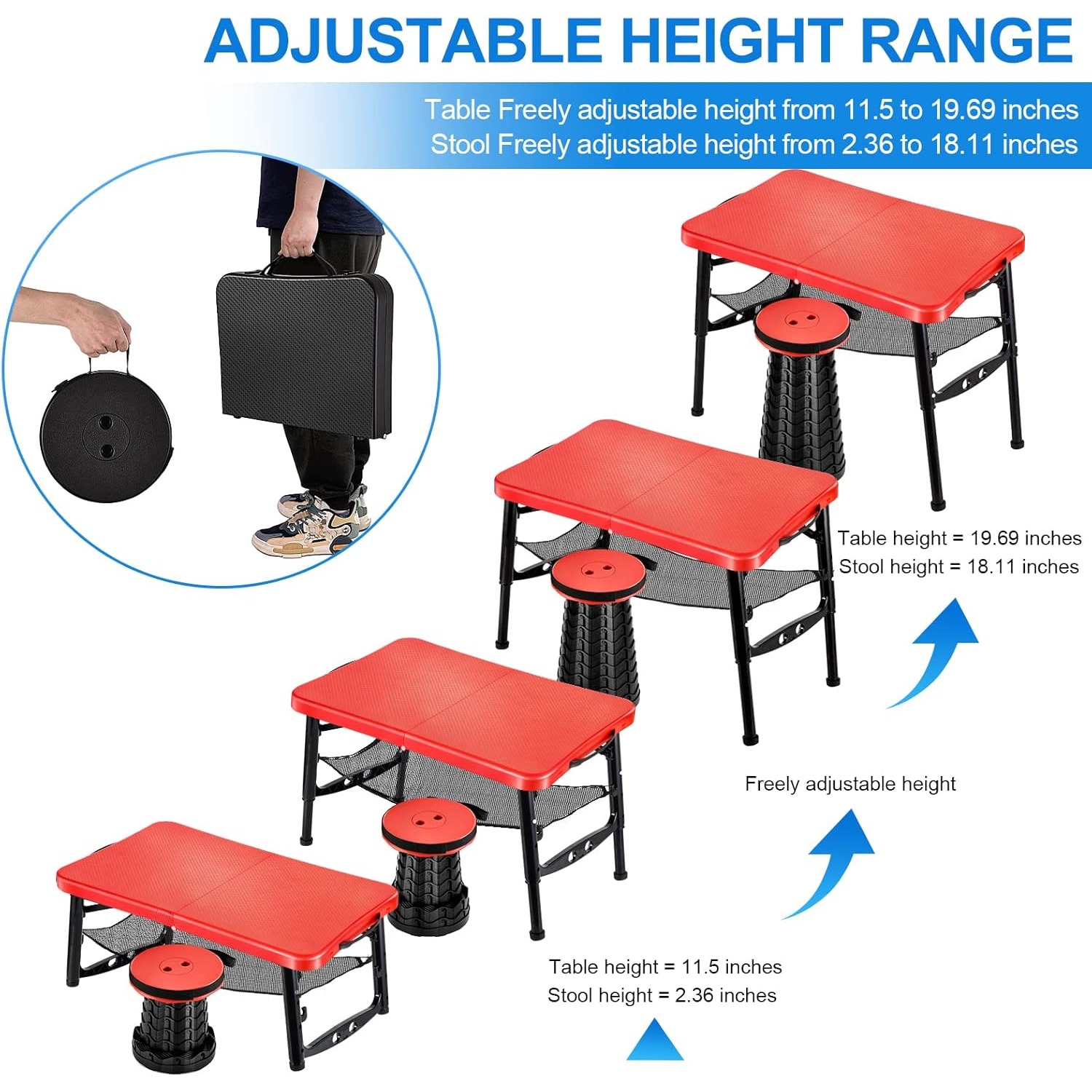 Set tavolo pieghevole e sgabel - Desk Setup Maker recensione e prezzo
